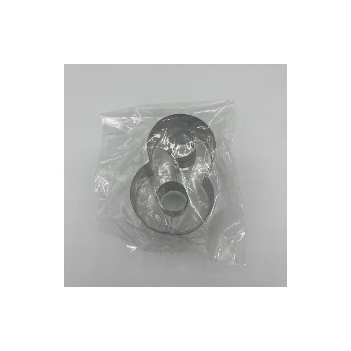 Büyük 8 rakam kurabiye kalıbı metal