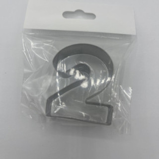 Küçük 2 rakamı şekilli metal kurabiye kalıbı