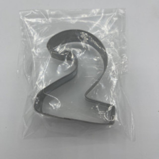 Büyük 2 rakamı şekilli kurabiye kalıbı metal