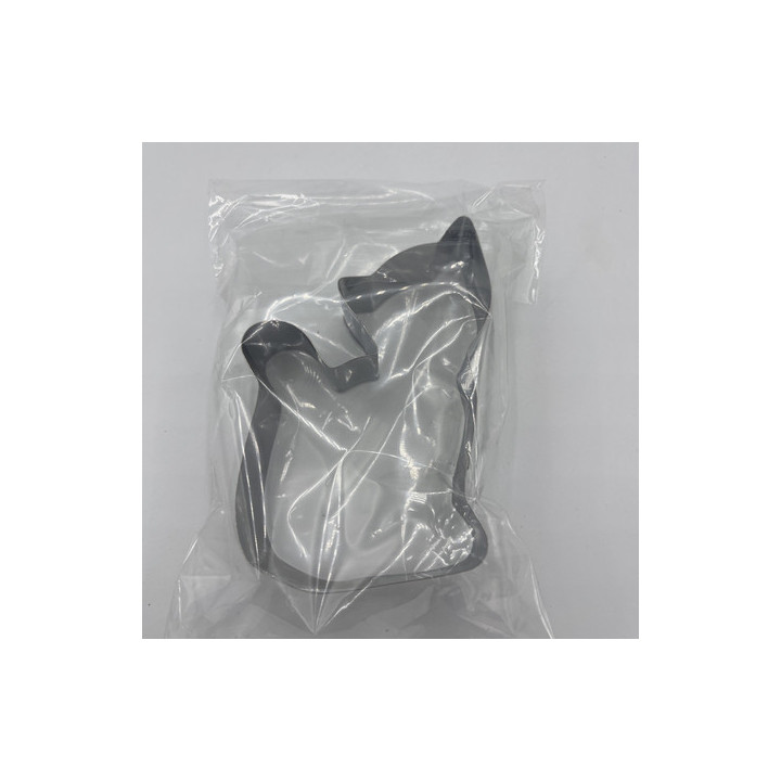 Oturan kedi şekilli metal kurabiye kalıbı