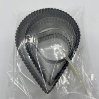 4lü tırtıklı damla şekilli metal kurabiye kalıbı