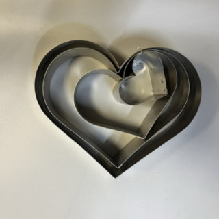 4lü kalp şekilli pasta kalıbı