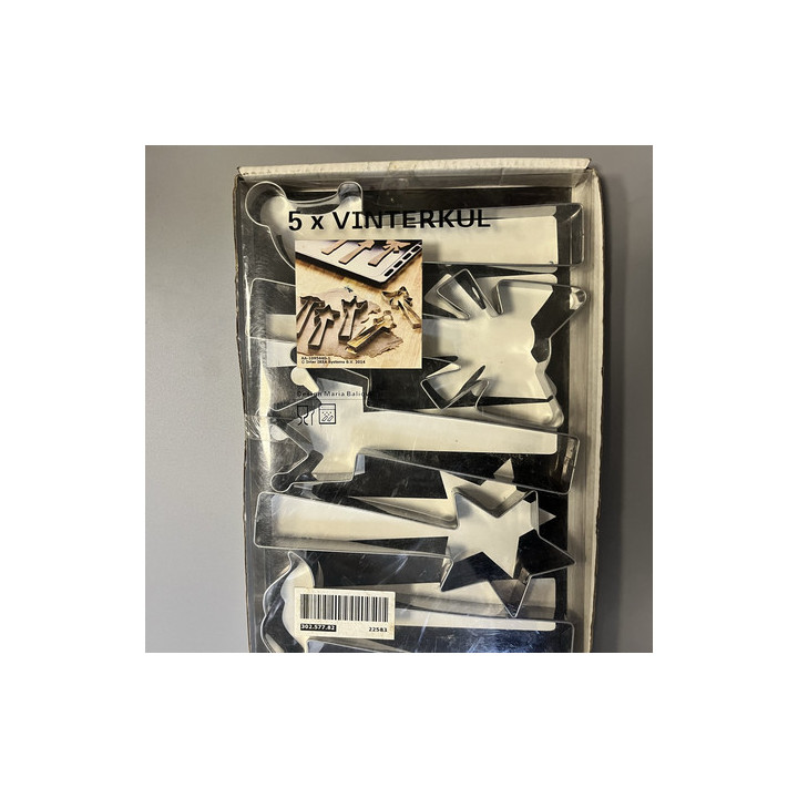 5li yıldız taç fiyonk kurabiye kalıbı seti