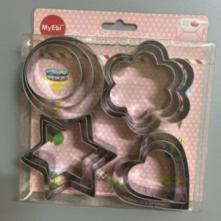 12 parça 3lü gruplu yıldız yuvarlak çiçek kalp desenli kalıp metal