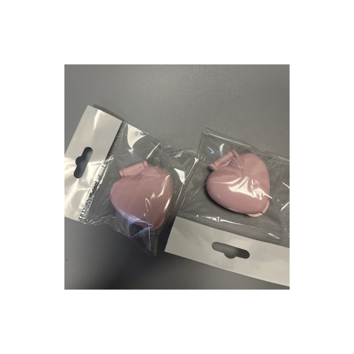 Pembe kalp şeklinde plastik cake pop mini kalıp