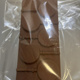 6lı kahverengi Çubuklu yuvarlak lolipop silikon kalıp