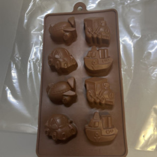 Kahverengi taşıtlar temalı silikon kalıp 8 bölümlü