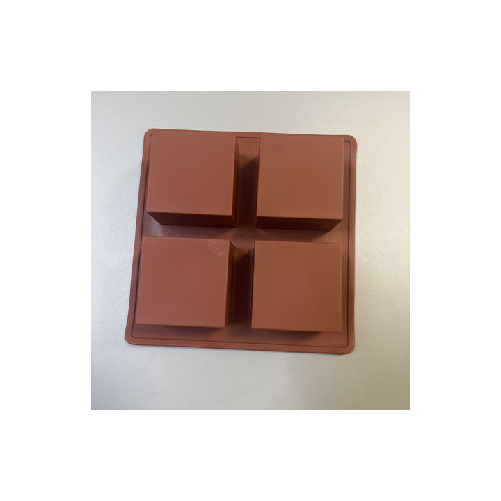 Kahverengi derin kare 4lü silikon kalıp