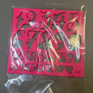 Pembe renk plastik büyük küçük rakam kalıbı