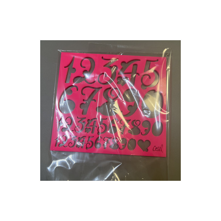 Pembe renk plastik büyük küçük rakam kalıbı