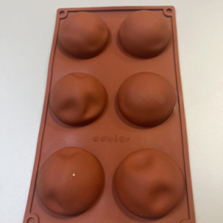 Kahverengi 6lı büyük küre silikon kalıp