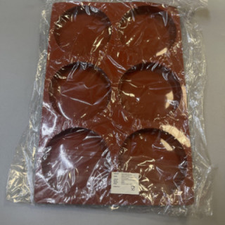 Kahverengi 6lı büyük yuvarlak silikon kalıp