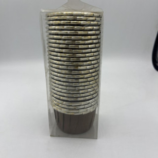 Kahverengi kenar gümüş Cupcake kalıp çap:7 cm adet:25