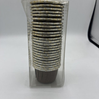 Kahverengi kenar gümüş Cupcake kalıp çap:6 cm adet:25