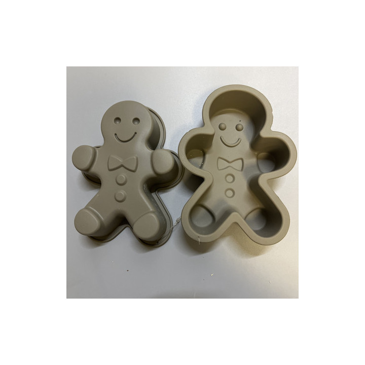 Gri kurabiye adam şekilli silikon kalıp