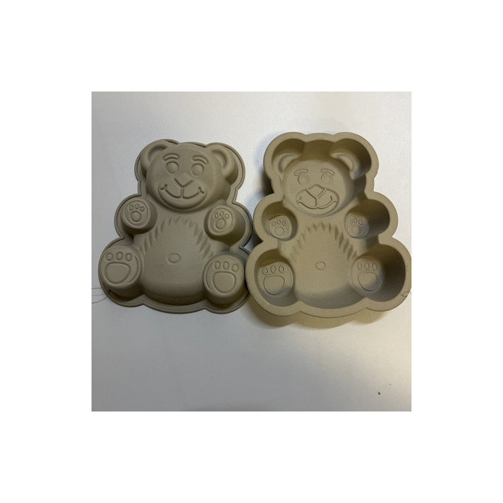 Gri ayıcık desenli silikon kalıp