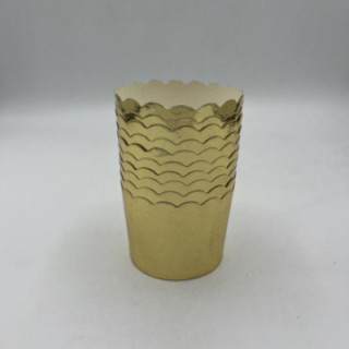 Dalga kenarlı Gold cupcake çap 7 cm adet:12