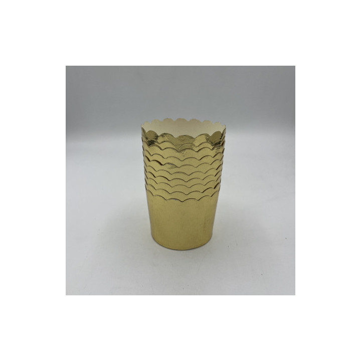 Dalga kenarlı Gold cupcake çap 7 cm adet:12