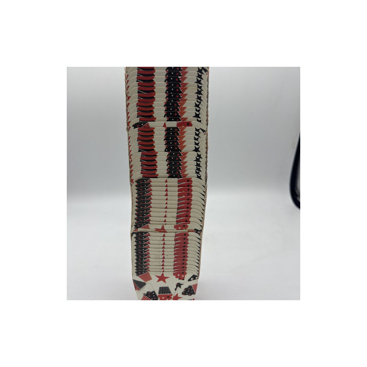 Kare siyah kırmızı Cupcake desenli Cupcake kalıbı adet 50li çap 7 cm