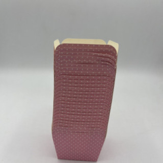 Kare pembe beyaz puantiyeli cupcake kalıp çap 7 cm adet 25