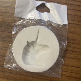 Beyaz yuvarlak unıcorn figürlü hamur şekillendirici